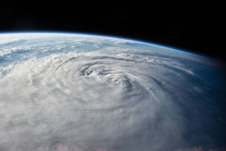 Typhoon seen from the International Space Station. Image credit: NASA, Creative Commons Licence