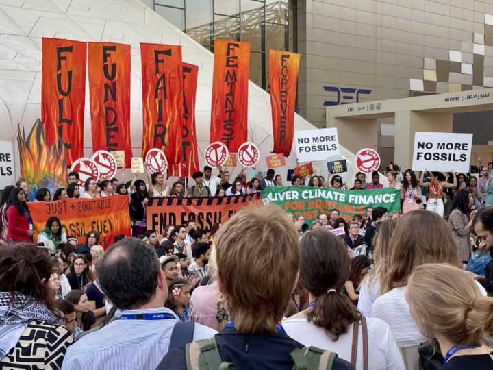 Campaigners calling for a fossil fuel phase-out at COP28 | Gareth Redmond-King