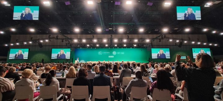 Hillary Clinton speaking on gender day at COP28 | Rihab Khalid