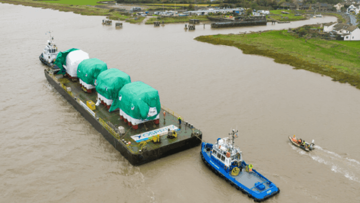 First delivery of permanent equipment for Hinkley Point C made via Combwich Wharf