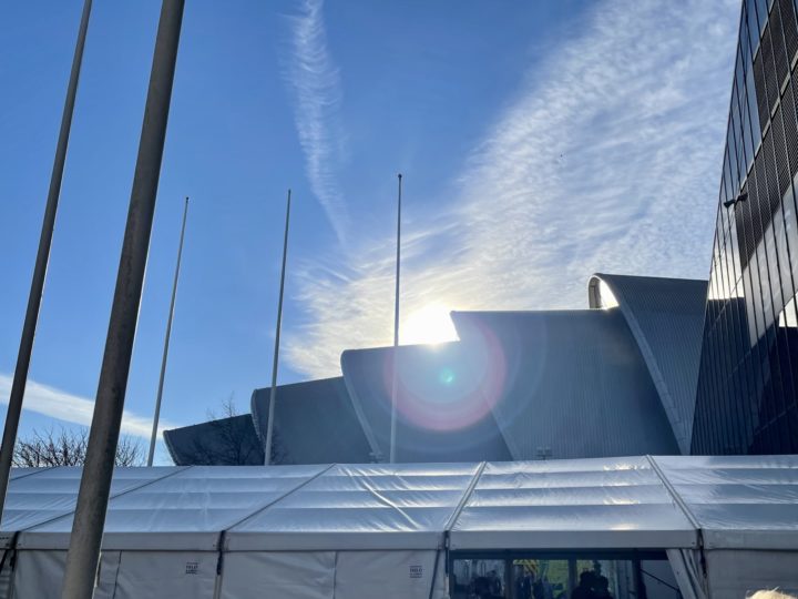 Sun over the COP26 venue