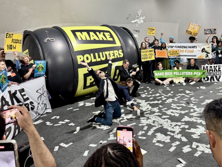 A demo in the blue zone