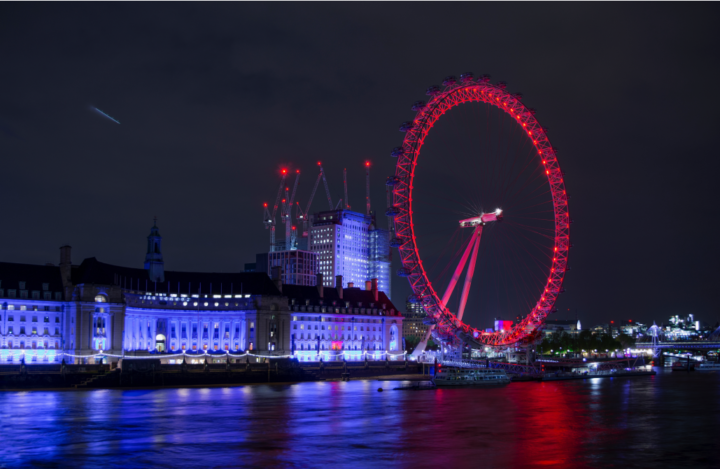 London at night