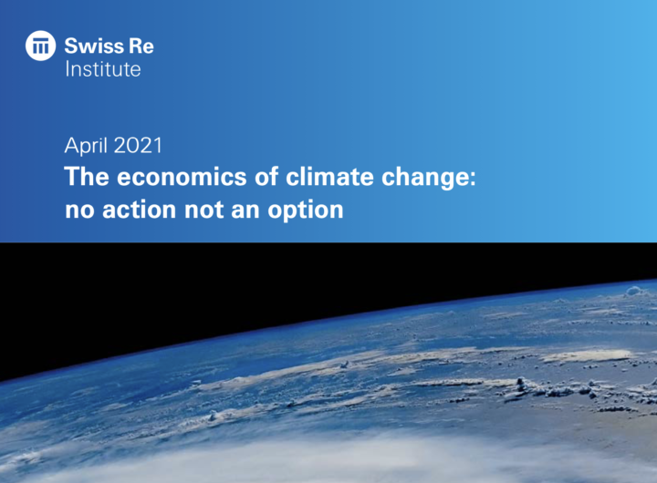 Cover of SwissRe report on economics of climate change