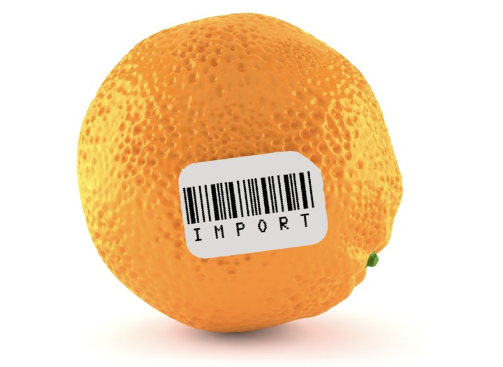 List of foods imported to the discount uk