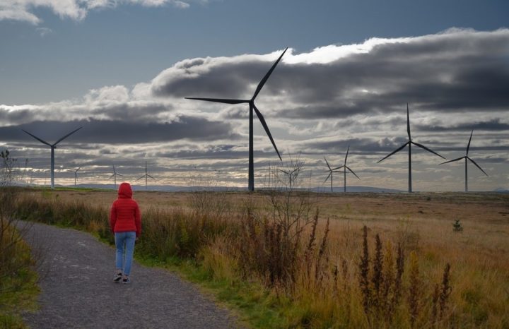 Whitelee windfarm in Glasgow, Scotland