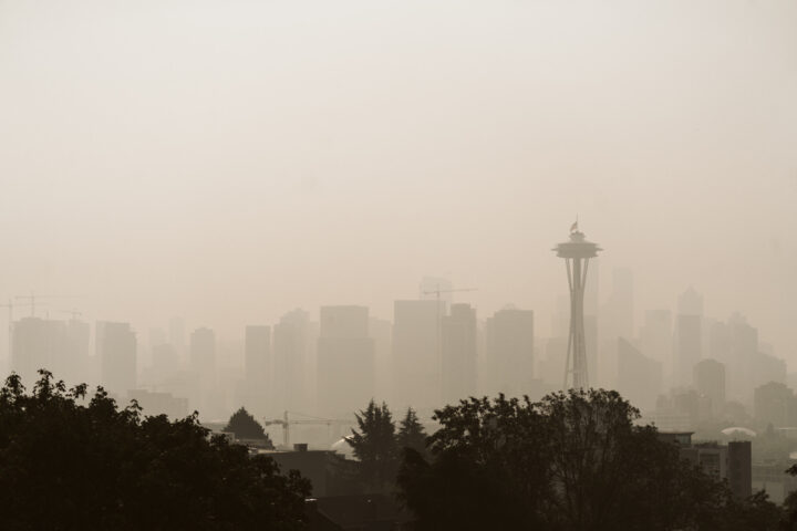 Wildfire haze in Seattle