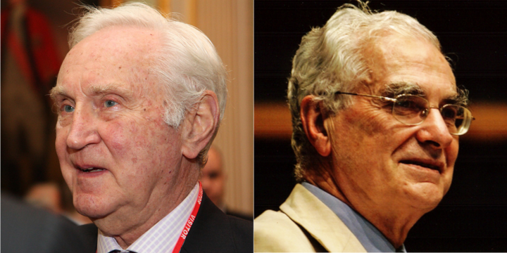 Sir Crispin Tickell (L) and Lord Oxburgh (R)