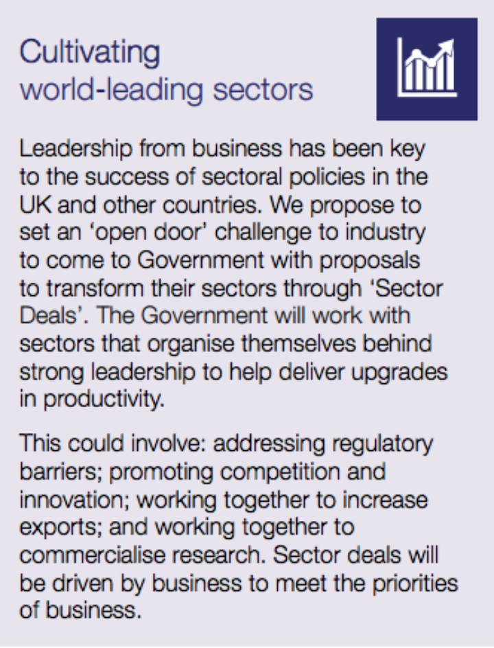 The Industrial Strategy includes a commitment to ‘cultivating world leading sectors’. Image: BEIS
