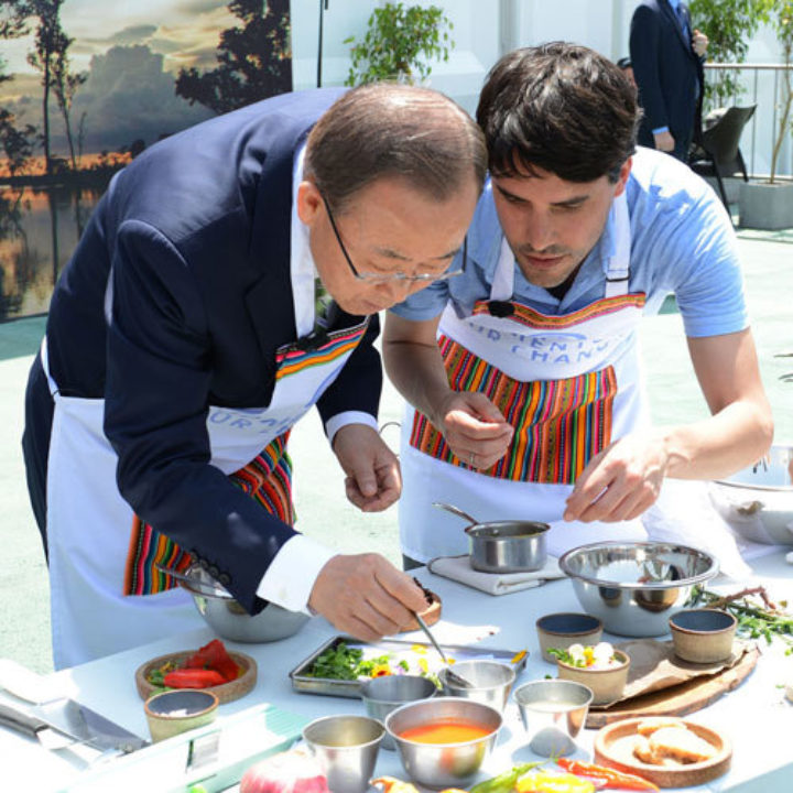 UN Secretary-General Ban Ki-moon will help find the magic recipe over the coming year. Image: UNclimatechange, Creative Commons licence