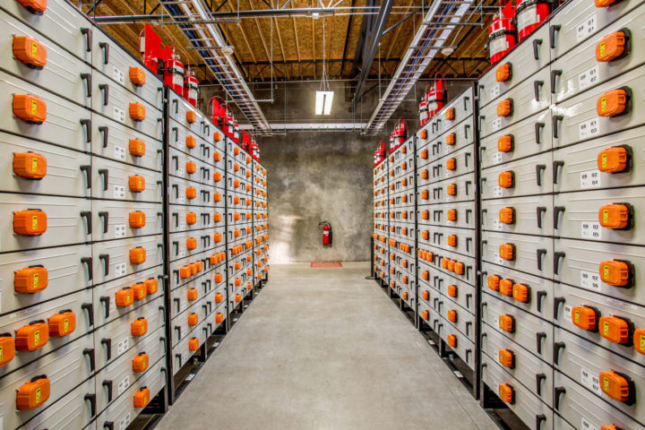 Large-scale energy storage systems help balance electricity supply and demand. Image: Portland General Electric, creative commons licence