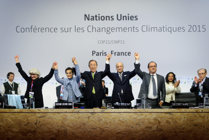 Paris 2015: two years of careful diplomacy pays off. Image: COP-Paris, CCL