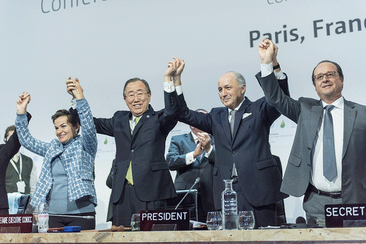 French leadership was critical in securing the 2015 Paris climate agreement. Image: United Nations