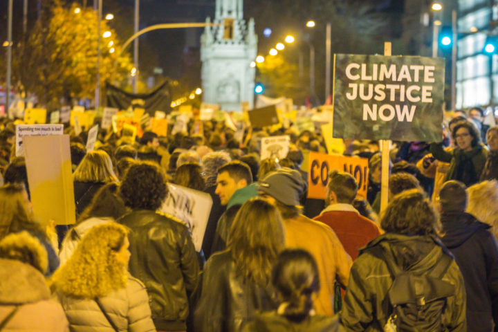 Protestors took to the streets at the Madrid climate summit. Image: Friends of the Earth International