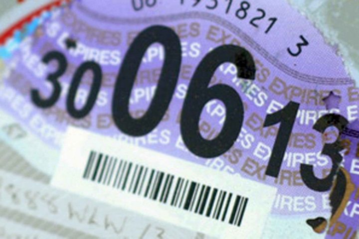 Car tax disc