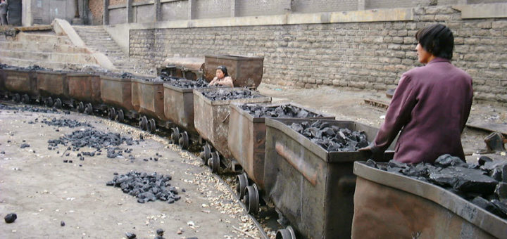 China's coal train is hitting the buffers, hard. Image: Jin Hua Gong Mine, CC Licence