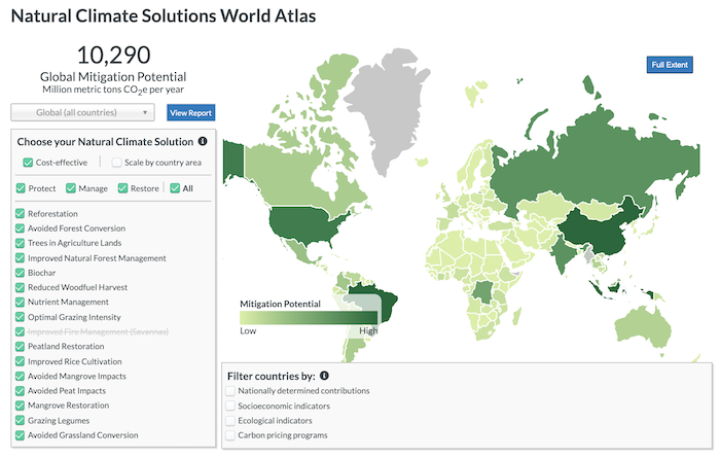 Nature4Climate NCS Solutions World Atlas
