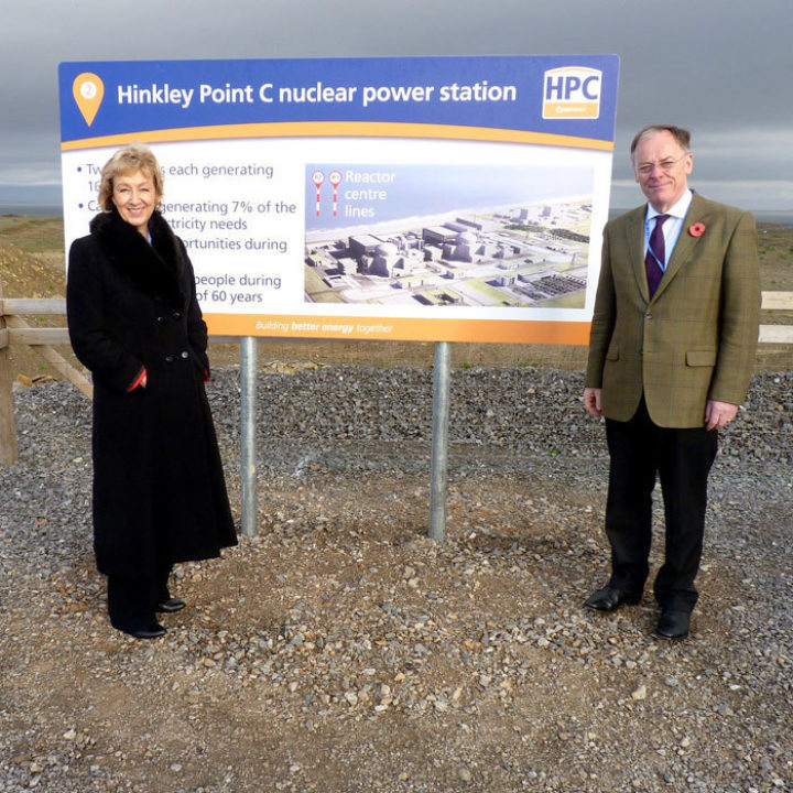 Former minister Andrea Leadsom with EDF chief Vincent de Rivaz: what safeguards were given? Image: DECC